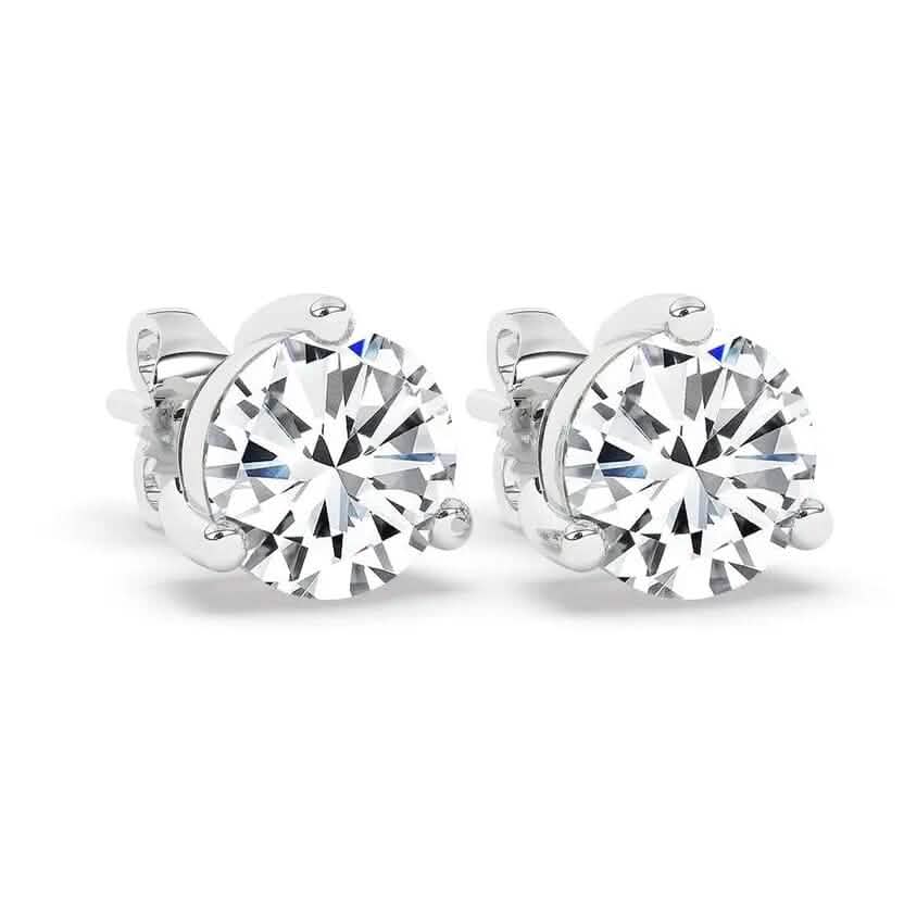 IGI, F/VS1, 3 CT Solitaire Lab-Grown Round Diamond Studs Earring 950 Platinum DailySale