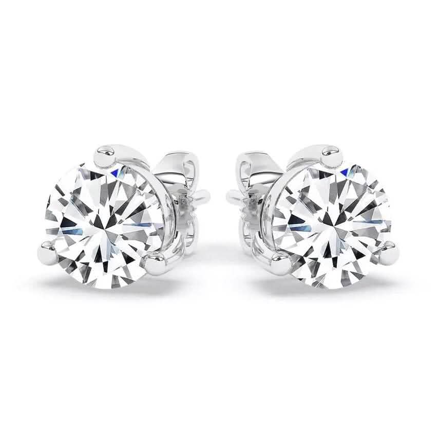 IGI, F/VS1, 3 CT Solitaire Lab-Grown Round Diamond Studs Earring 950 Platinum DailySale