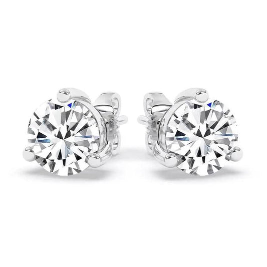 IGI, F/VS1, 3 CT Solitaire Lab-Grown Round Diamond Studs Earring 950 Platinum DailySale