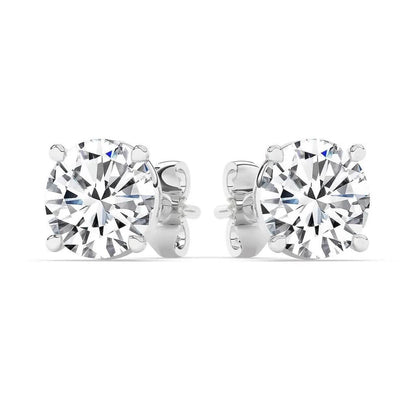 IGI, F/VS1, 4 CT Solitaire Lab-Grown Round Diamond Studs Earring, 950 Platinum DailySale
