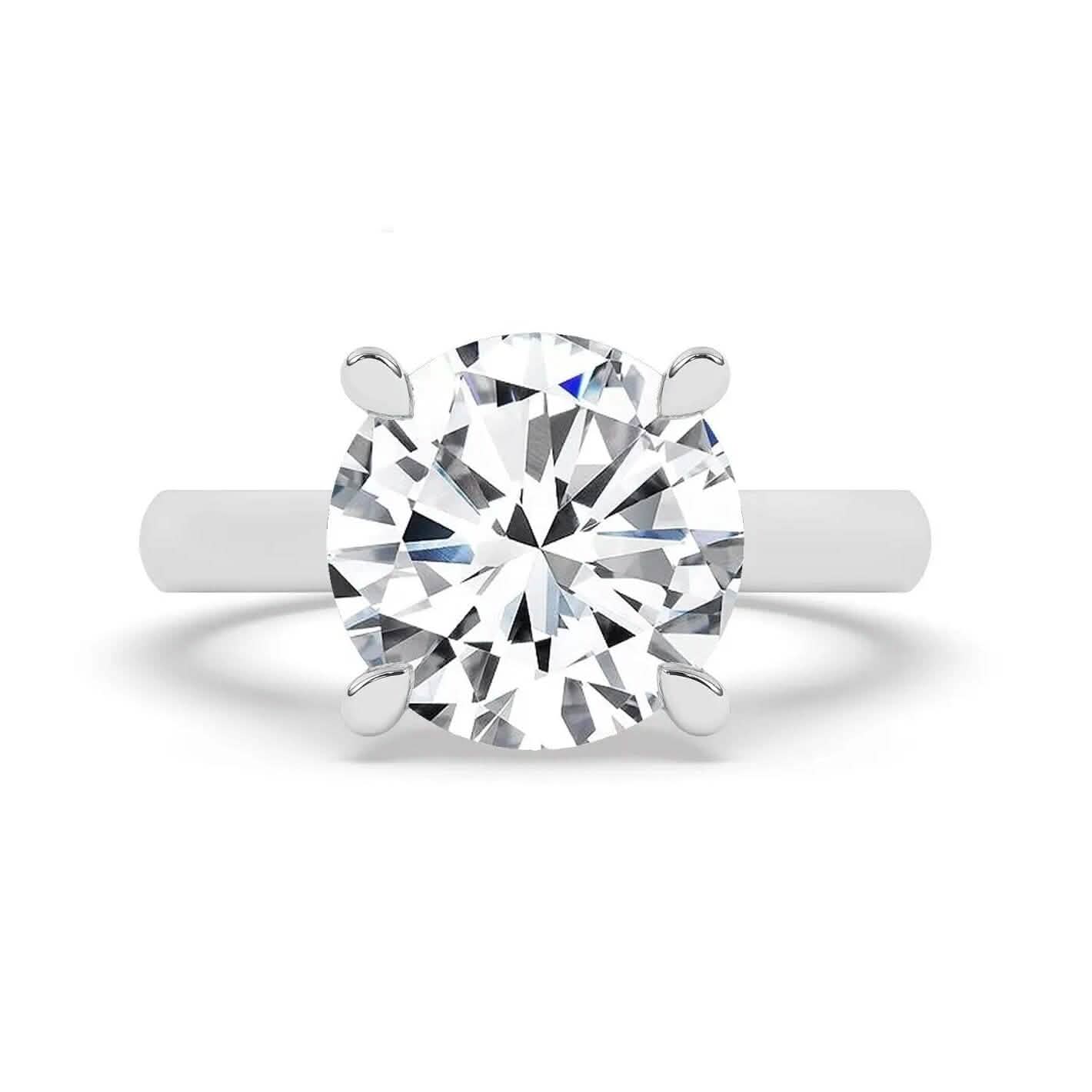 IGI, F/VS1, 5CT Solitaire Lab-Grown Round Diamond Engagement Ring 18K White Gold DailySale