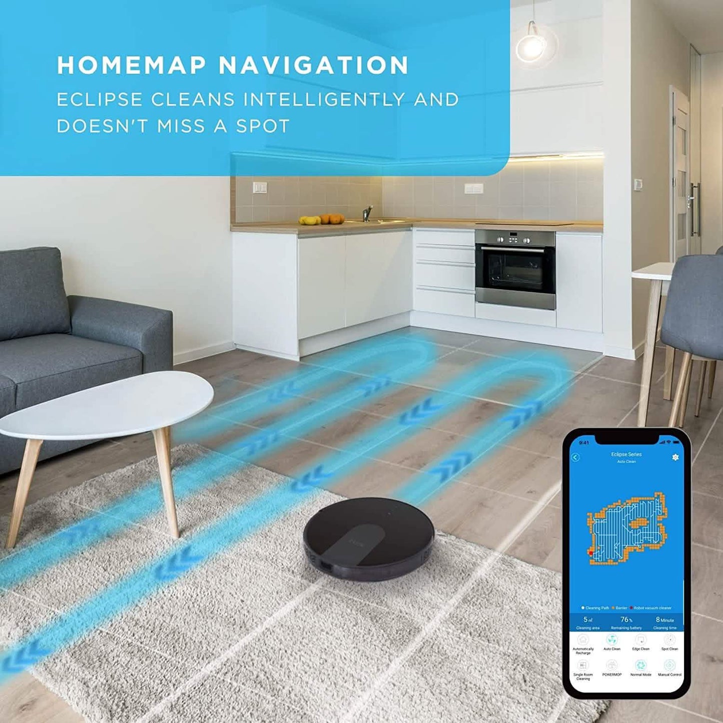 iHome AutoVac Eclipse G 2-in-1 Robot Vacuum and Mop (Refurbished) DailySale