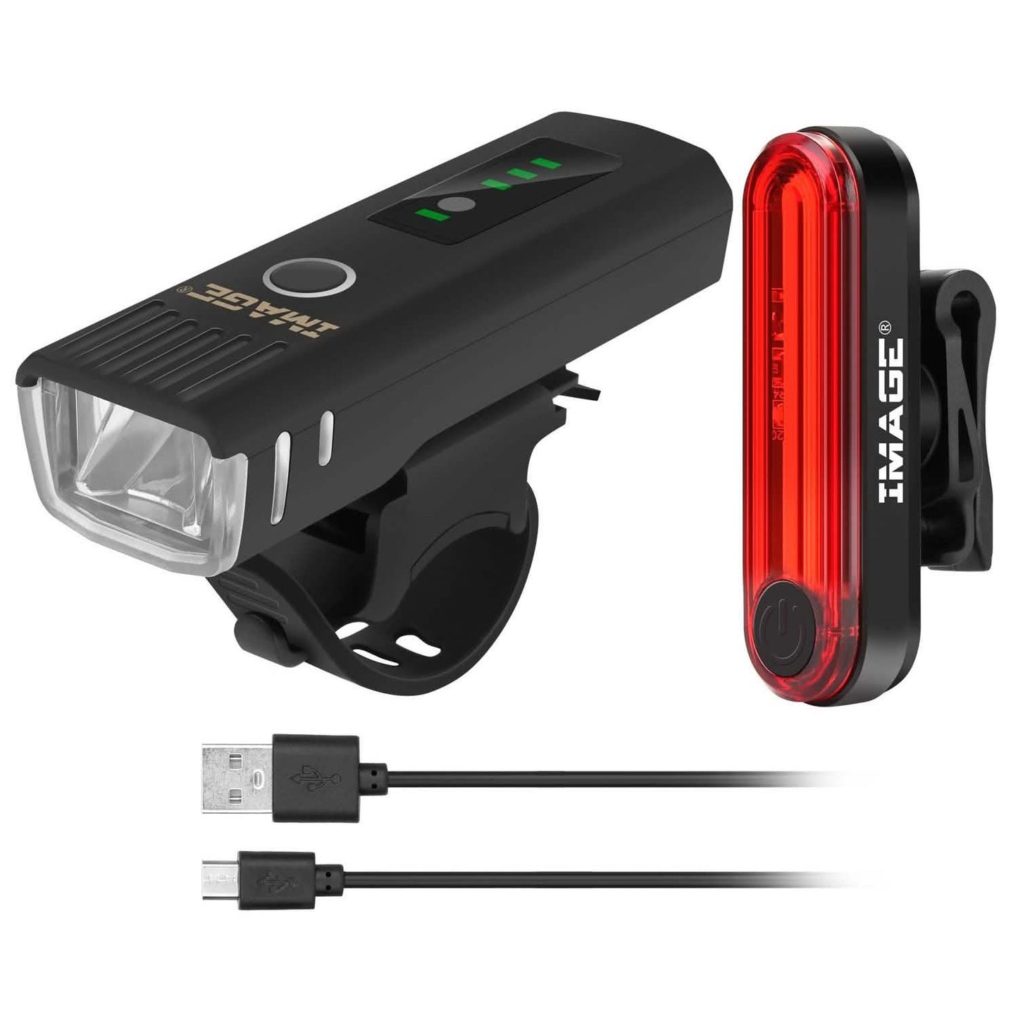 IMAGE Bike Bicycle Light Set with LED Headlights and Rear Lights DailySale