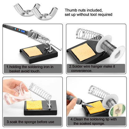 Image Digital-Controlled Thermostatic Soldering Iron with LCD Screen Display DailySale