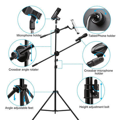 IMAGE Microphone Stand with Mic Clip Holder DailySale