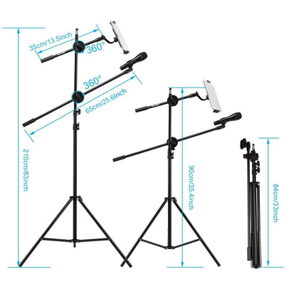 IMAGE Microphone Stand with Mic Clip Holder DailySale