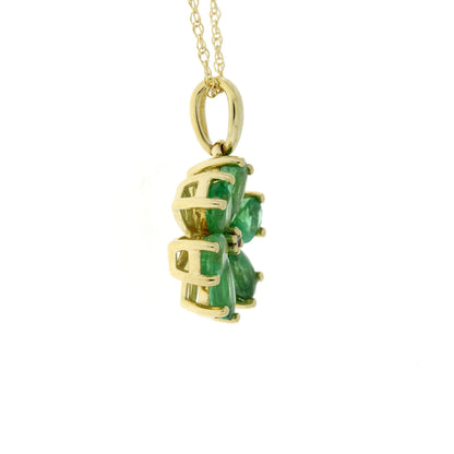 Emerald Diamond Fashion Pendants 14KT Yellow Gold Bids.com