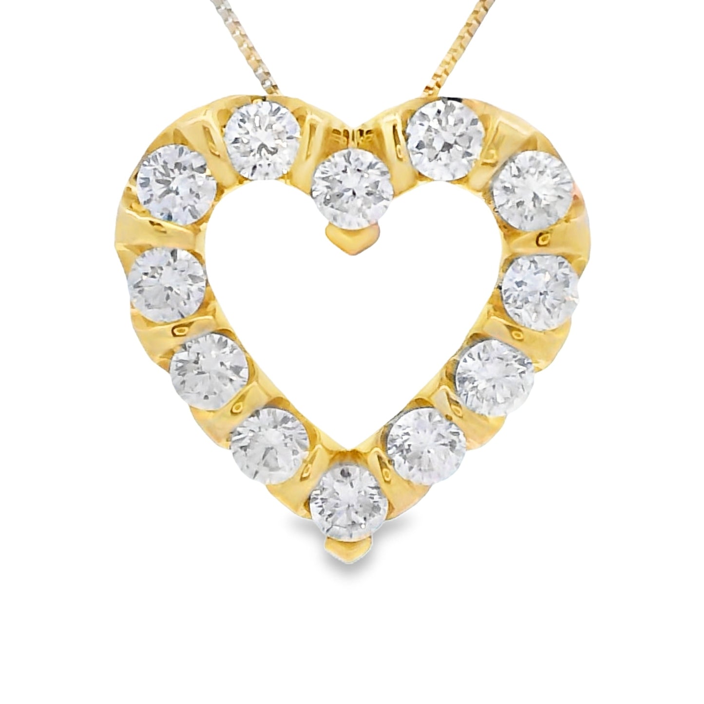 Lab Grown Diamond Heart Love Pendant 10KT Yellow Gold Bids.com