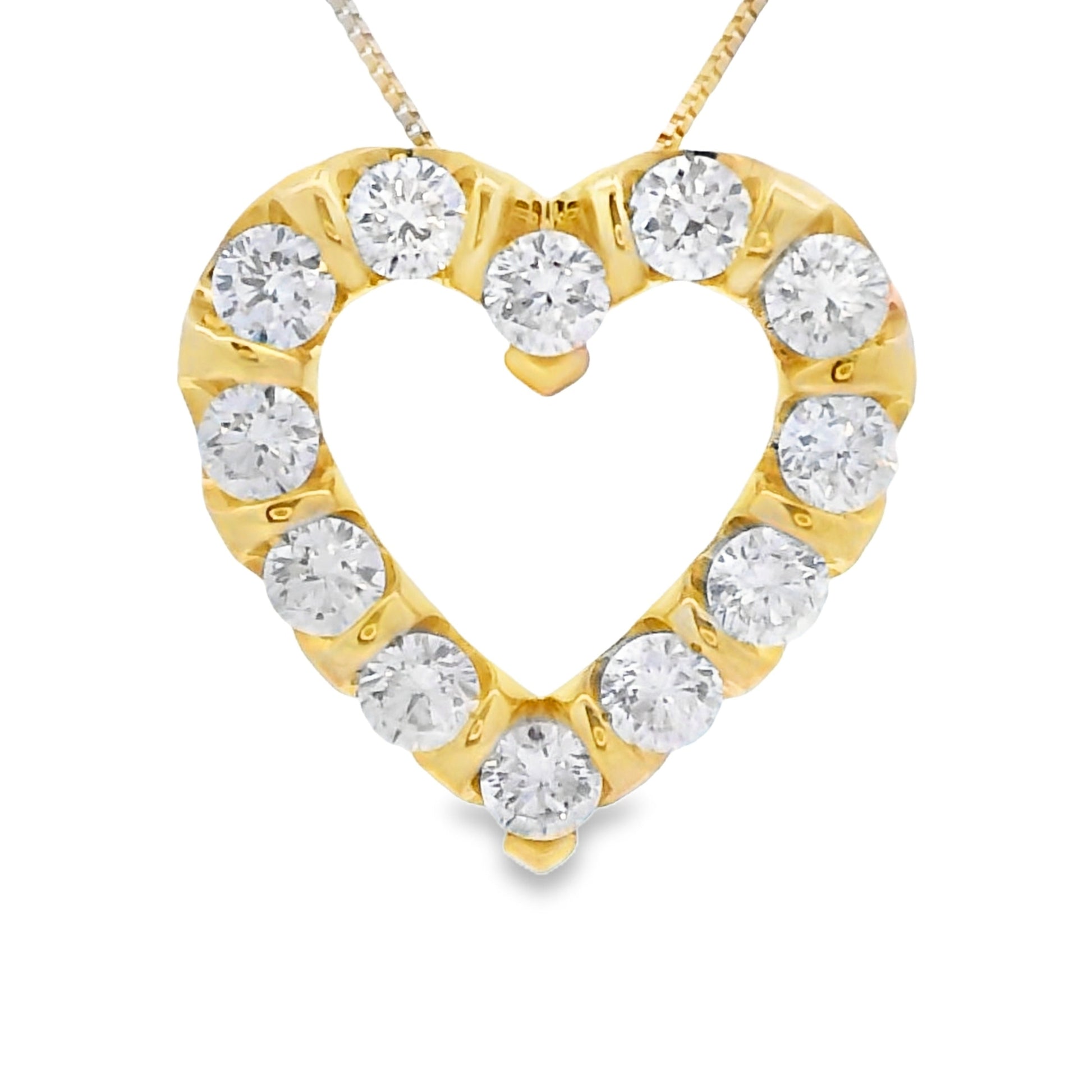 Lab Grown Diamond Heart Love Pendant 10KT Yellow Gold Bids.com