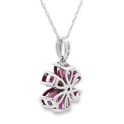 Rhodolite Garnet Fashion Pendants 14KT White Gold Bids.com