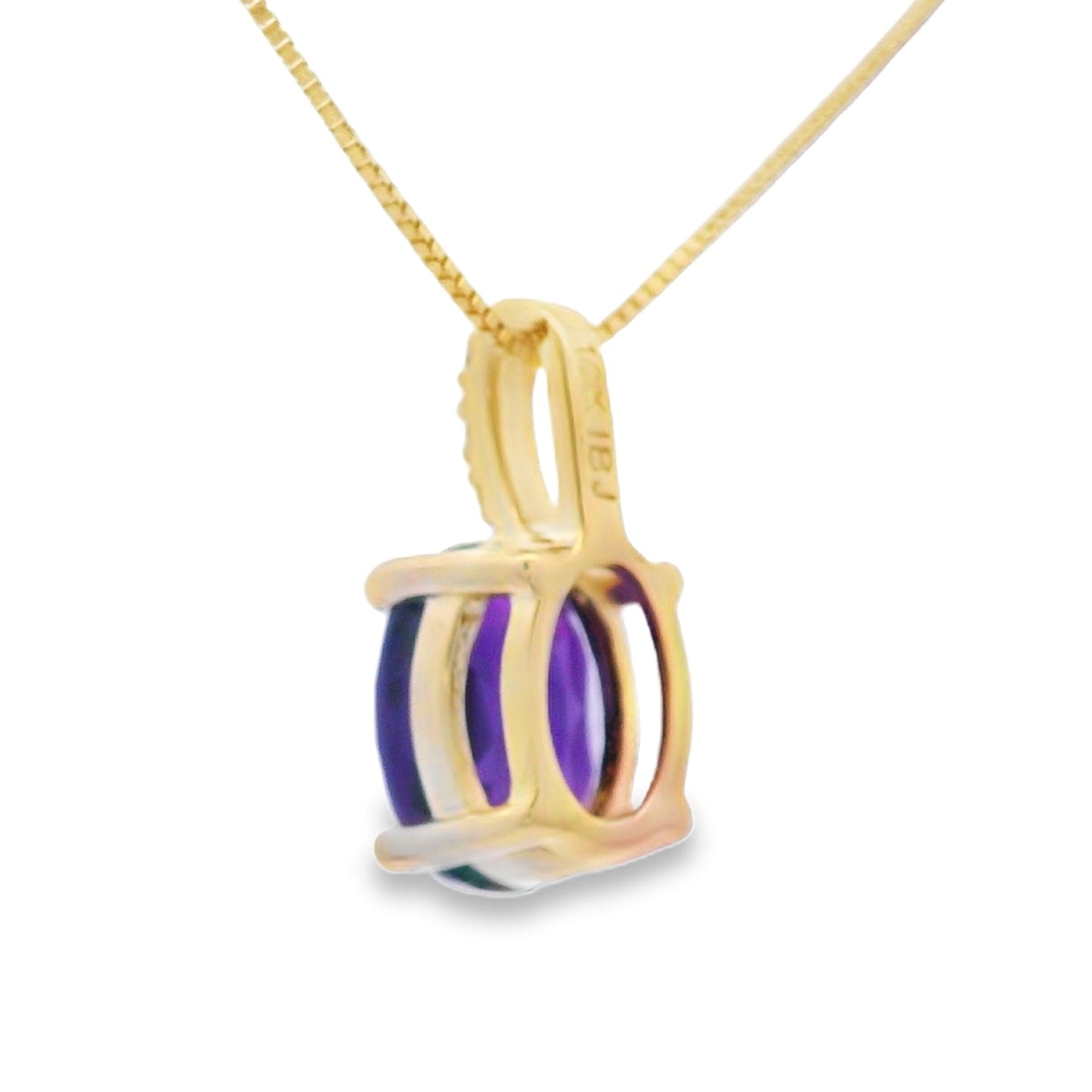 Amethyst Diamond Fashion Pendants 10KT Yellow Gold Bids.com