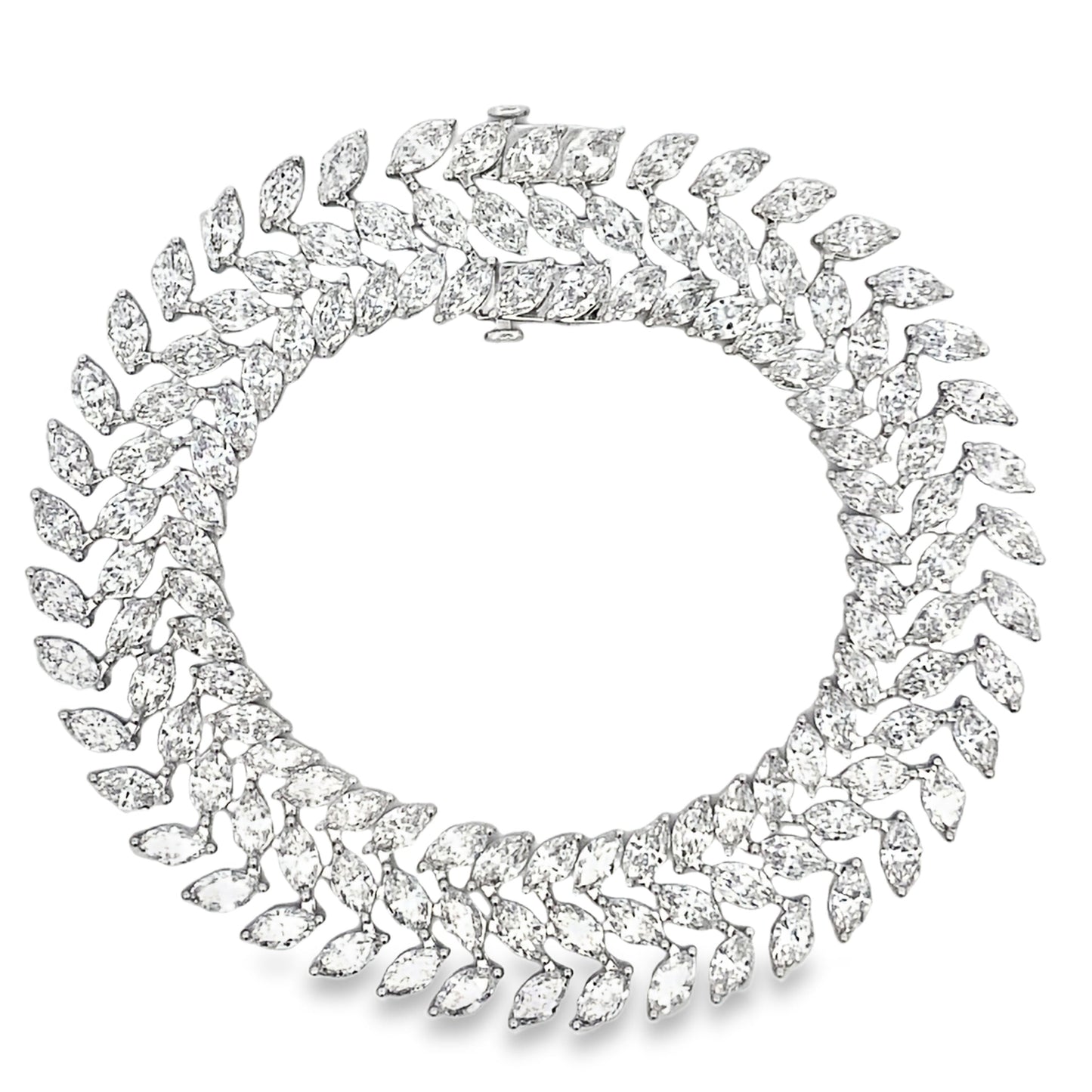 Lab Grown Diamond Tennis Bracelet 14KT White Gold Bids.com