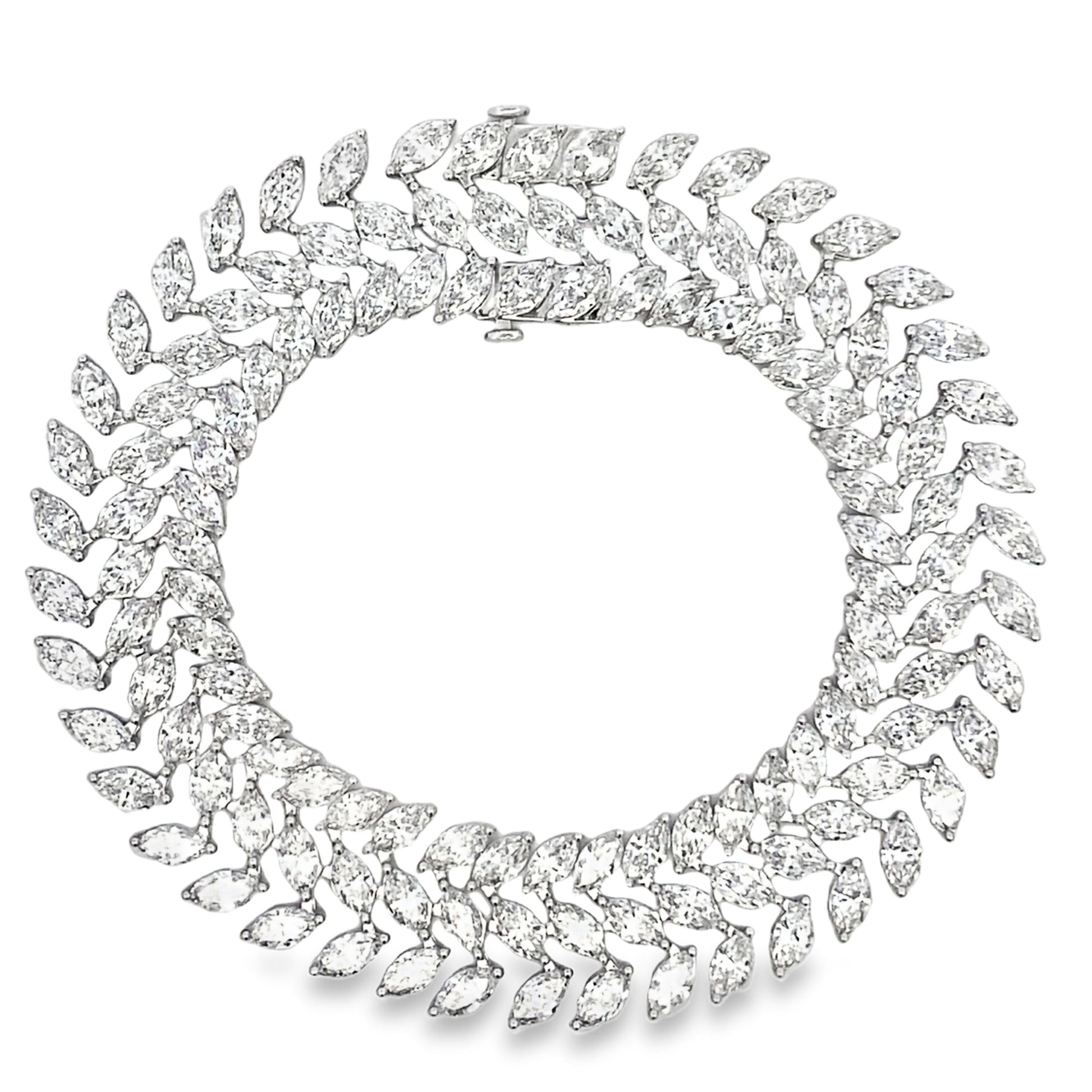 Lab Grown Diamond Tennis Bracelet 14KT White Gold Bids.com
