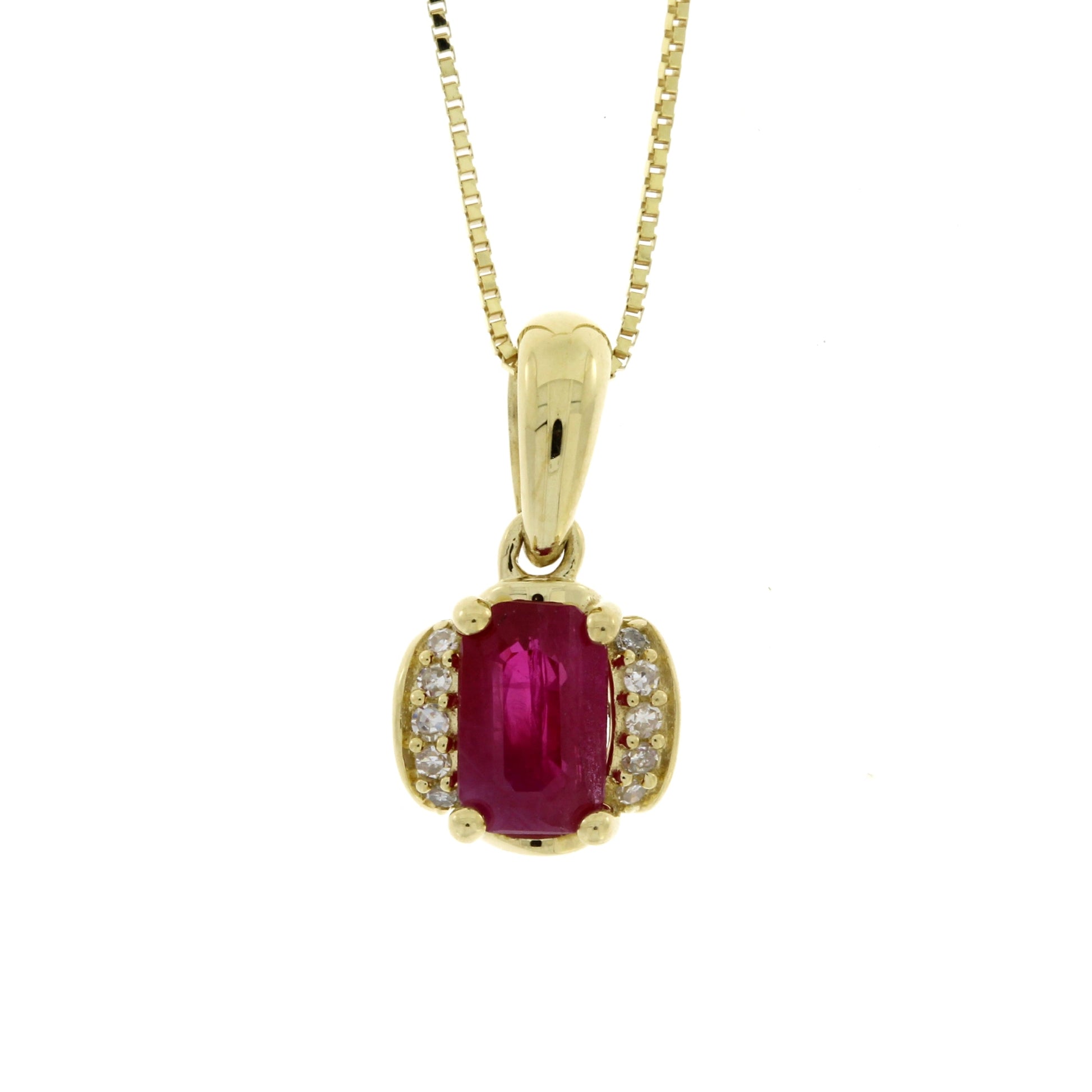 .63ct Ruby Diamond Fashion Pendants 14KT Yellow Gold Bids.com