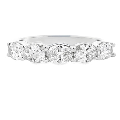 Lab Grown Diamond Wedding Band Ring 14KT White Gold Bids.com