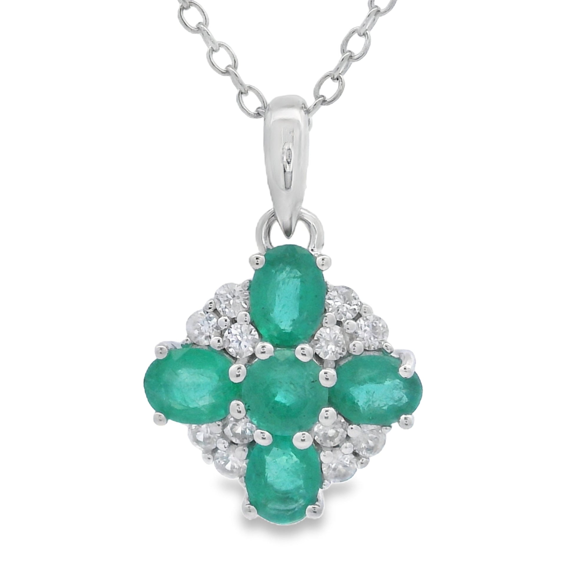 1.09ct Emerald Zircon Fashion Pendants Sterling Silver Bids.com