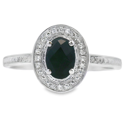 Genuine .55ct Onyx Diamond Ring 10KT White Gold Bids.com