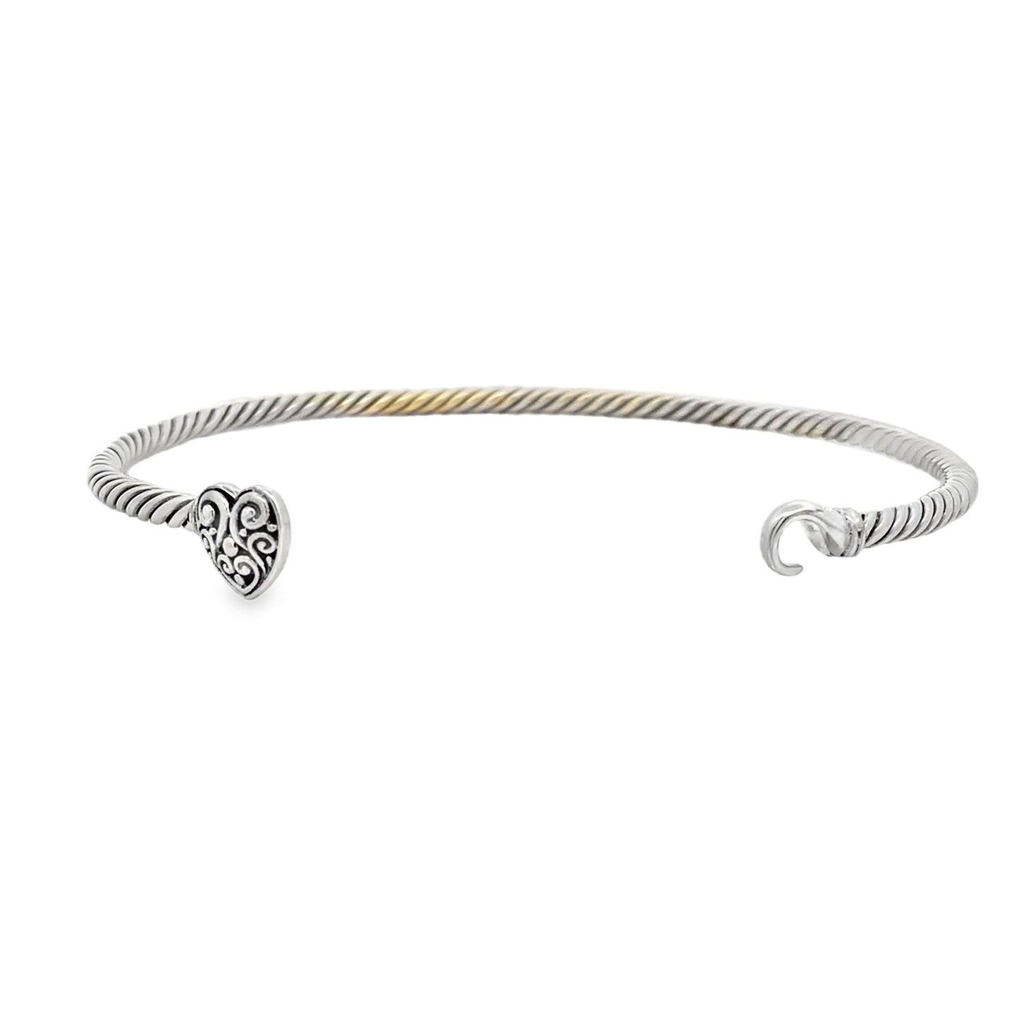 Bangle Bracelet Sterling Silver 18KT Gold Bids.com