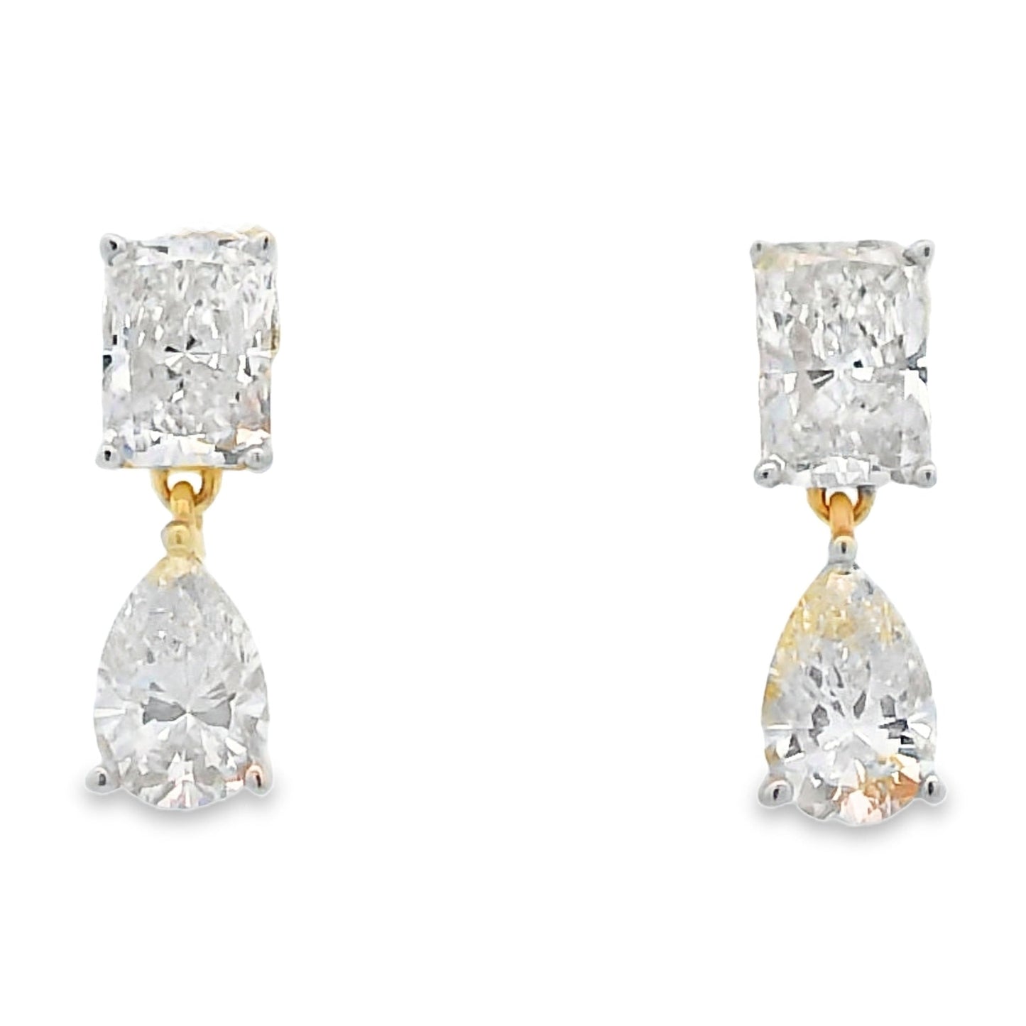 2.50ct Lab Grown Diamond Earrings 14KT Yellow Gold Bids.com