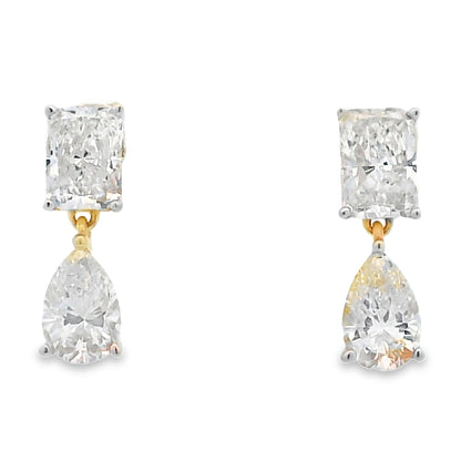 2.50ct Lab Grown Diamond Earrings 14KT Yellow Gold Bids.com