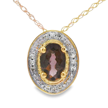 .39ct Quartz Diamond Fashion Pendants 10KT Yellow Gold Bids.com