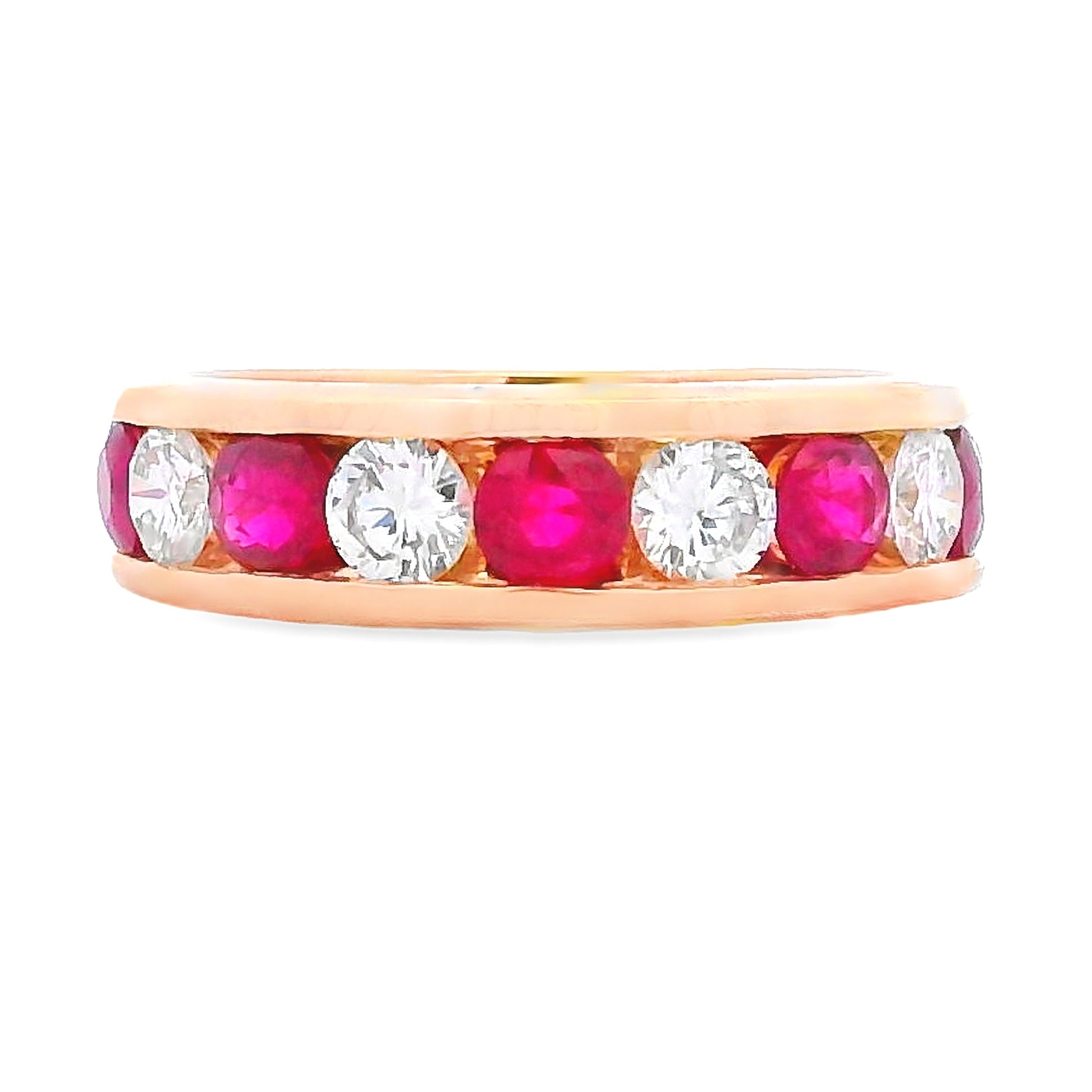 2.50ct Ruby Diamond Wedding Band Ring 14KT Yellow Gold Bids.com