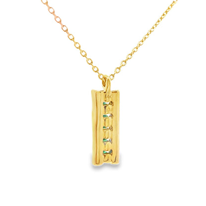 .30ct Emerald Diamond Fashion Pendants 14KT Yellow Gold Bids.com