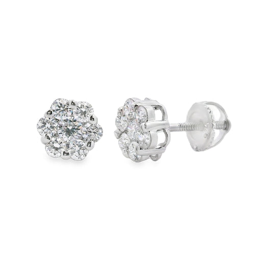 .86ct Lab Grown Diamond Earrings Sterling Silver Bids.com