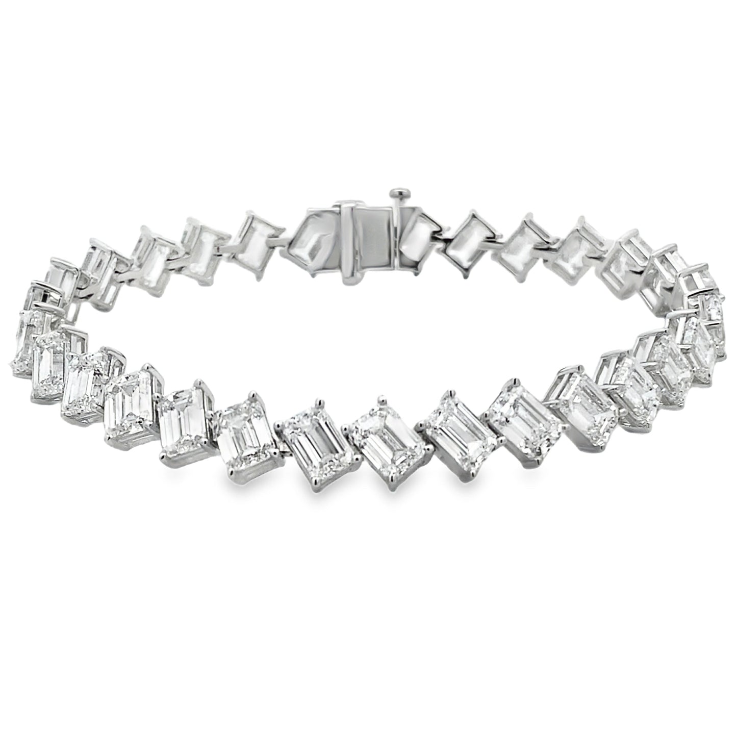 Lab Grown Diamond Tennis Bracelet 14KT White Gold Bids.com