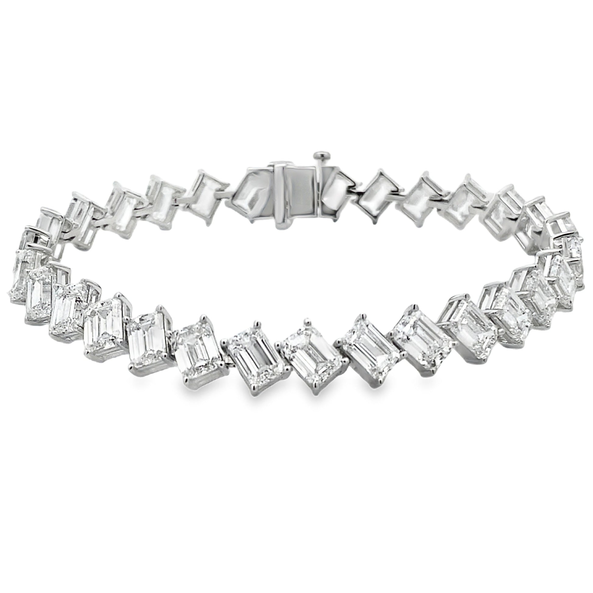 Lab Grown Diamond Tennis Bracelet 14KT White Gold Bids.com