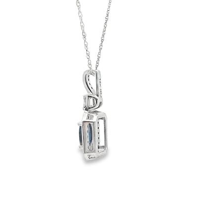 .72ct Sapphire Diamond Fashion Pendants 14KT White Gold Bids.com