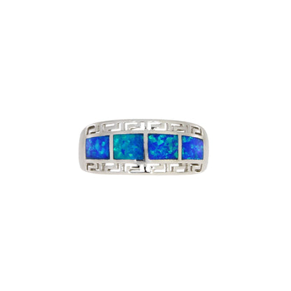 Natural Created Opal Ring Sterling Silver Bids.com