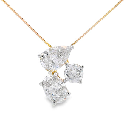 Lab Grown Diamond Fashion Pendants 14KT Yellow Gold Bids.com