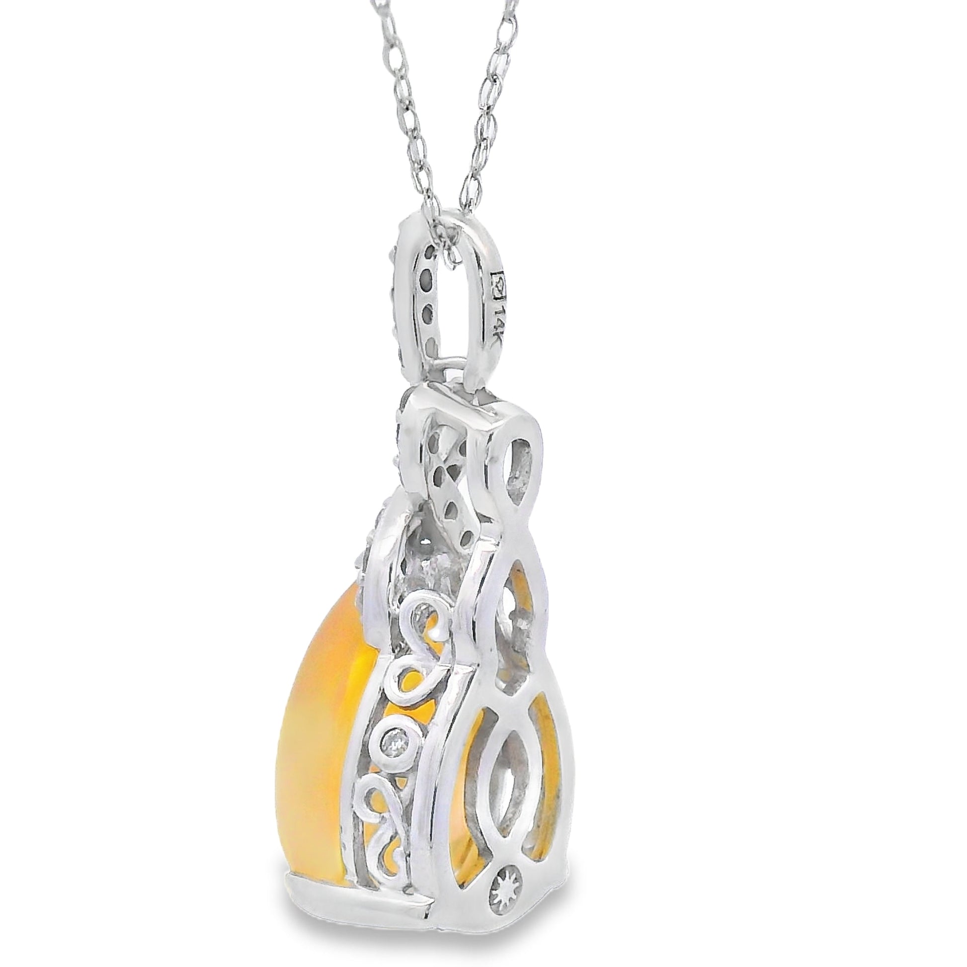 1.94ct Opal Diamond Fashion Pendants 14KT Yellow Gold Bids.com
