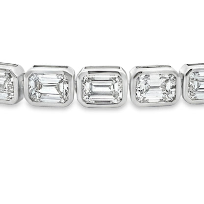 Lab Grown Diamond Tennis Bracelet 14KT White Gold Bids.com