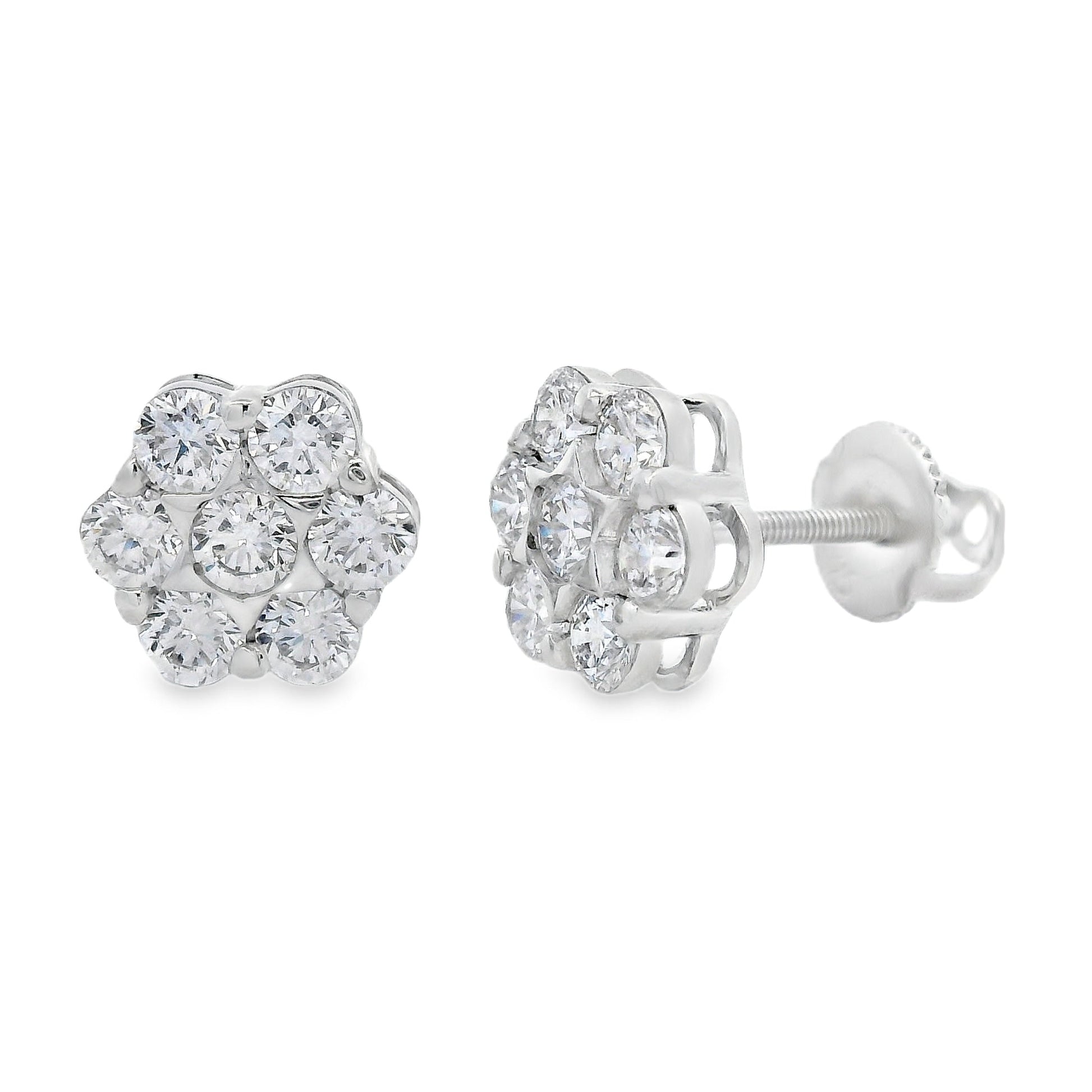 1.50ct Lab Grown Diamond Earrings Sterling Silver Bids.com