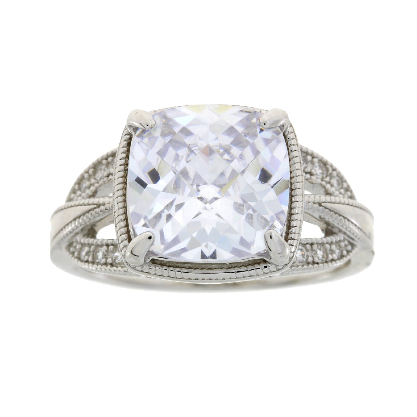 Natural Cubic Zirconium Ring Sterling Silver Bids.com