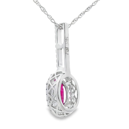 .61ct Ruby Diamond Fashion Pendants 10KT White Gold Bids.com