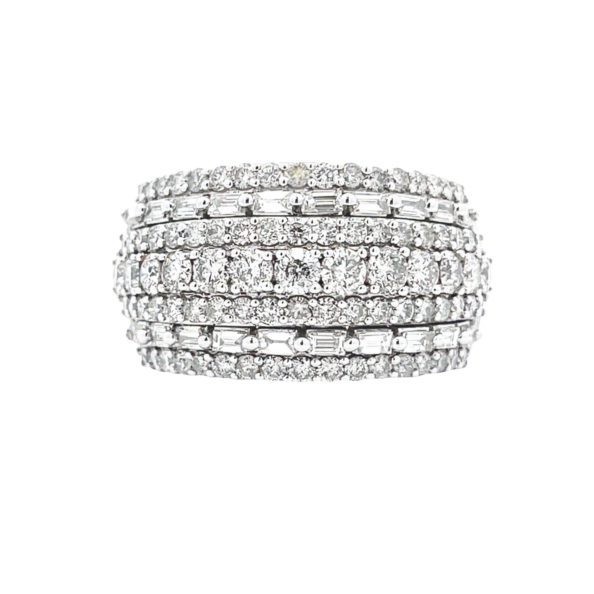 3.00ct Diamond Wedding Band Ring 10KT White Gold Bids.com