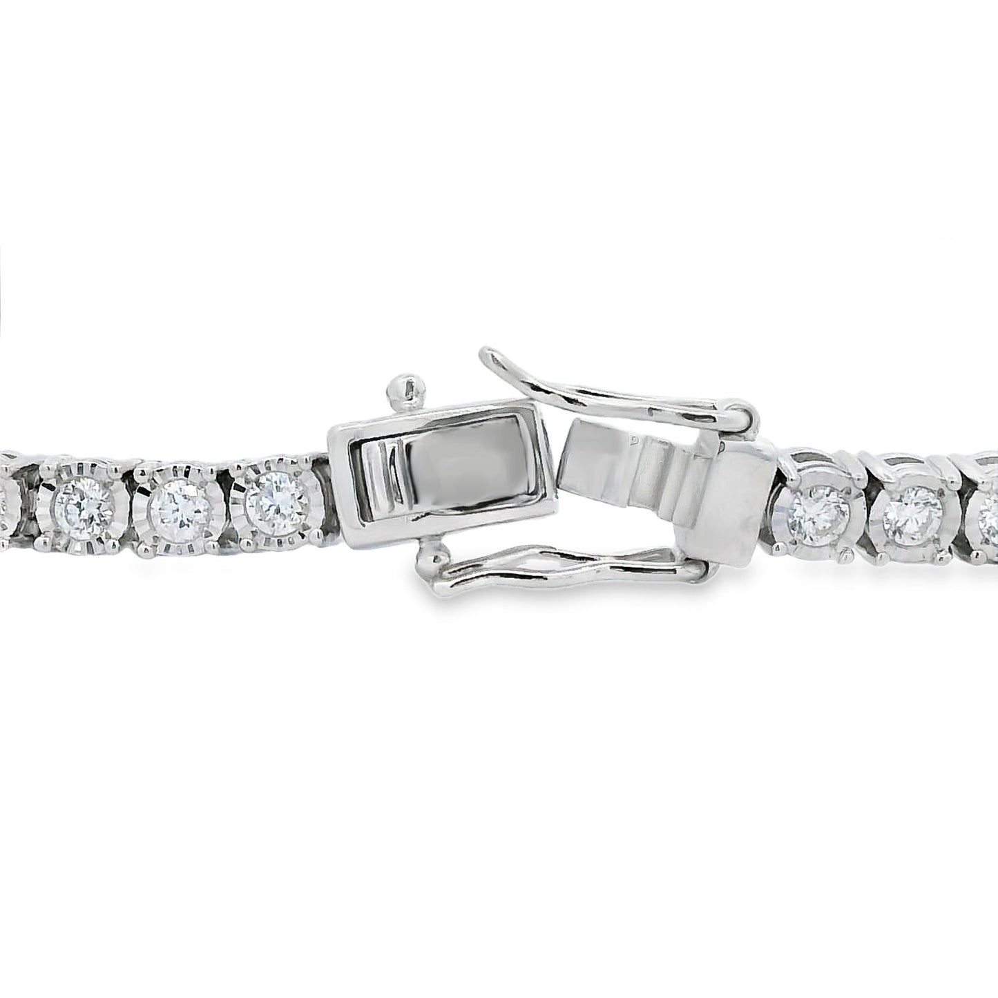 Lab Grown Diamond Tennis Bracelet Sterling Silver Bids.com