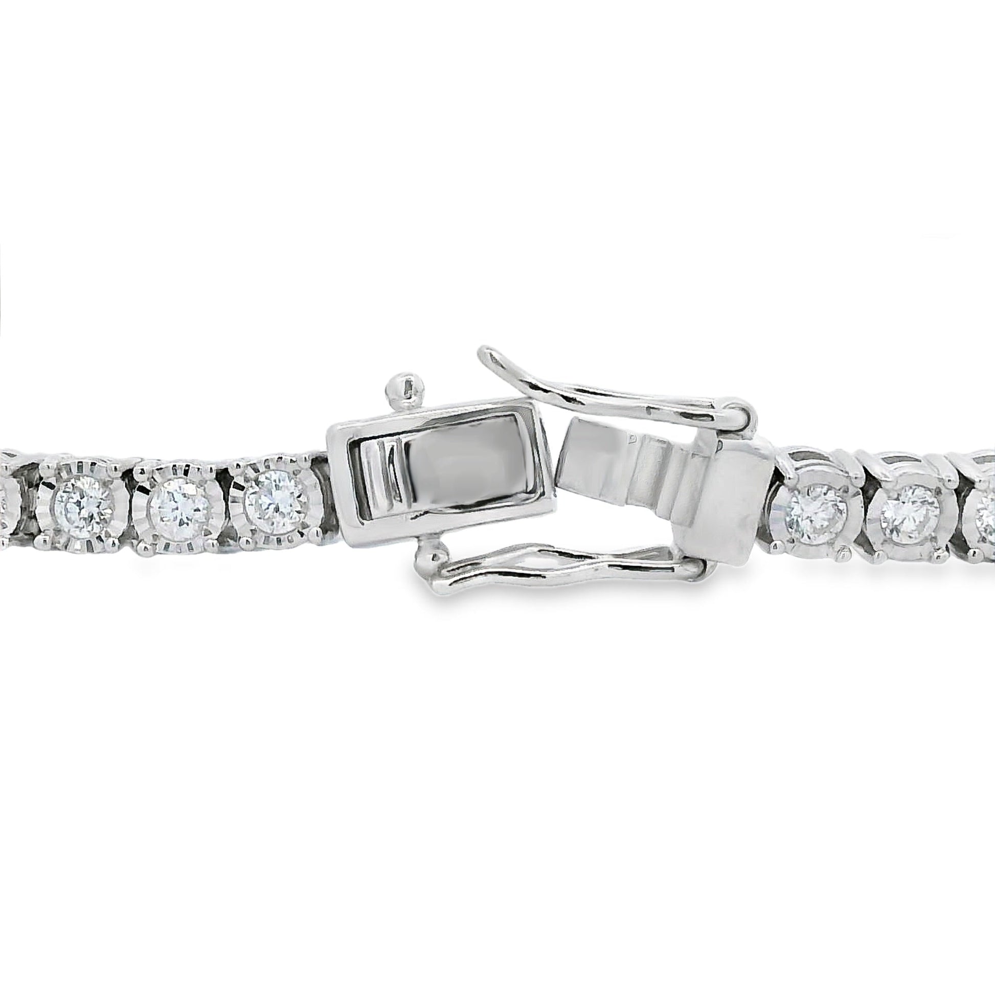 Lab Grown Diamond Tennis Bracelet Sterling Silver Bids.com