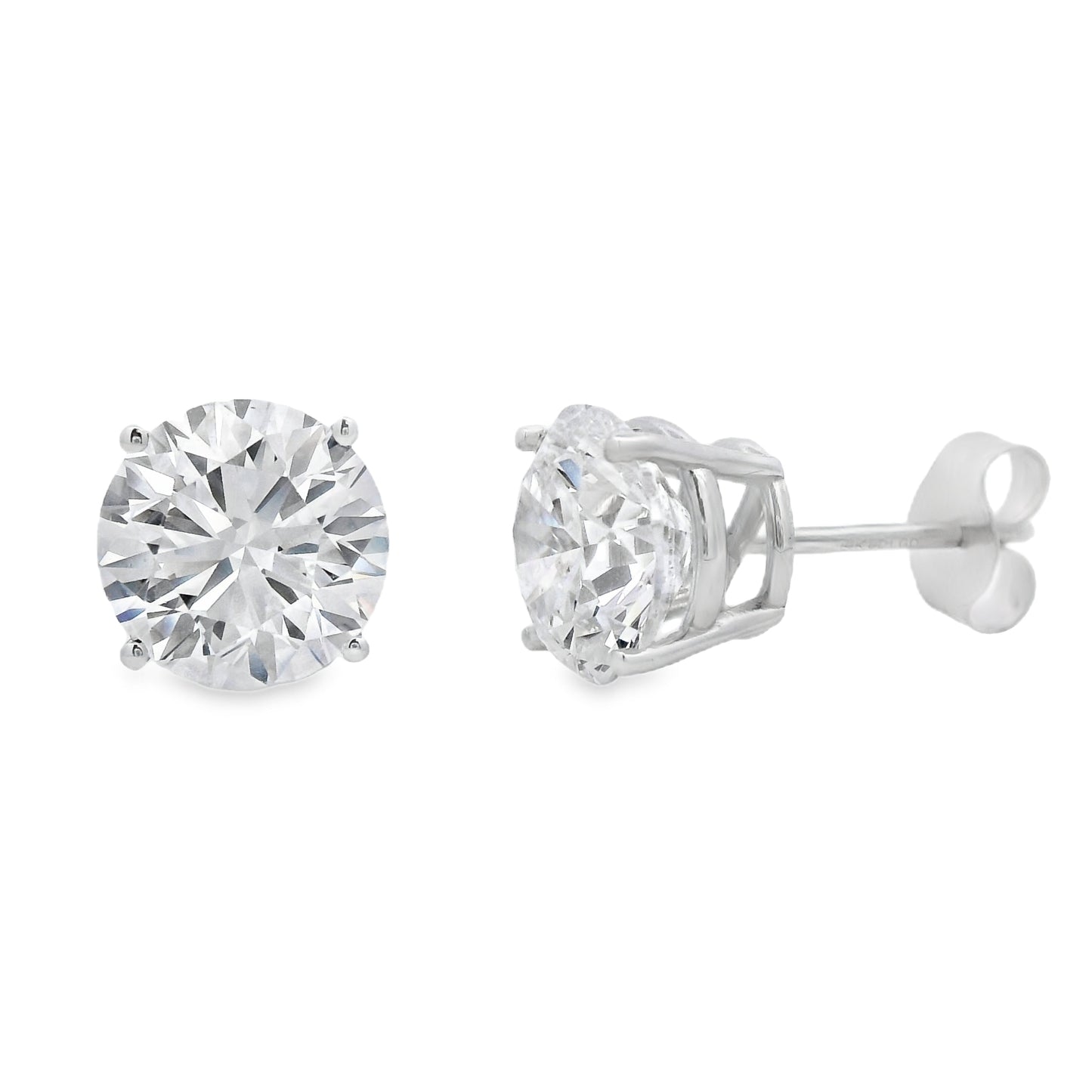 3.00ct Lab Grown Diamond Stud Earrings 14KT White Gold Bids.com