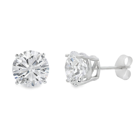 3.00ct Lab Grown Diamond Stud Earrings 14KT White Gold Bids.com