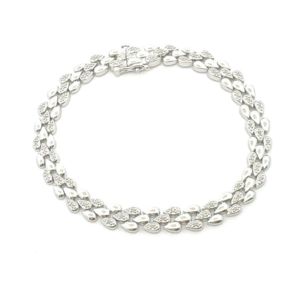 Genuine .25ct Diamond Tennis Bracelet Sterling Silver Bids.com