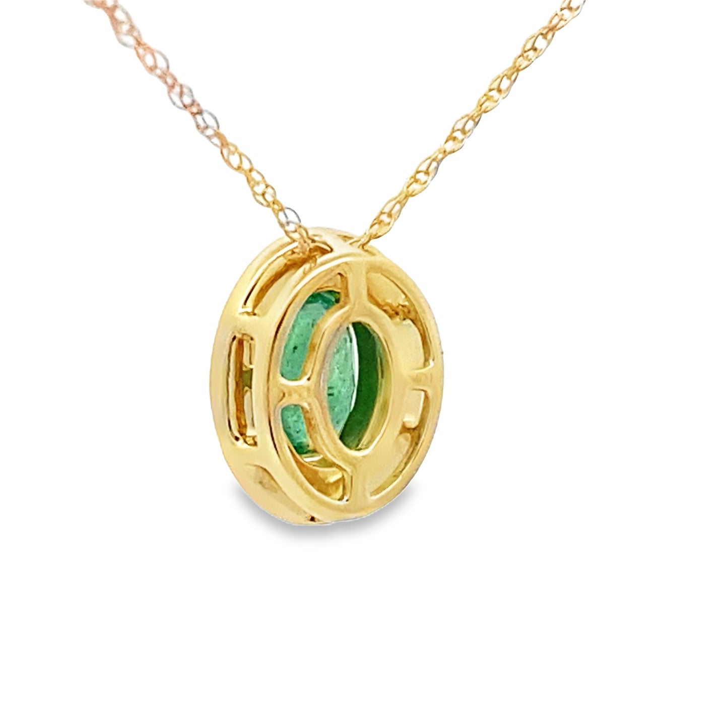 .46ct Emerald Diamond Fashion Pendants 10KT Yellow Gold Bids.com