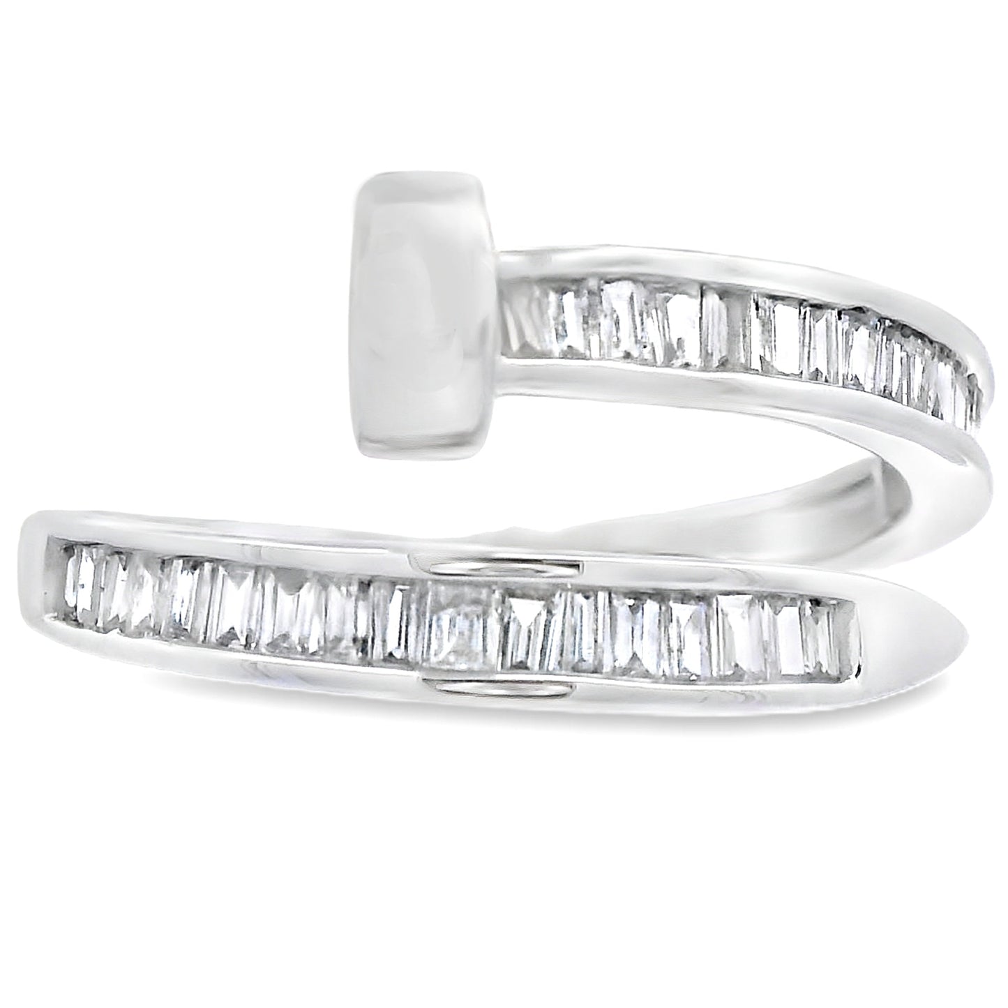 Natural .35ct Diamond Ring 14KT White Gold Bids.com
