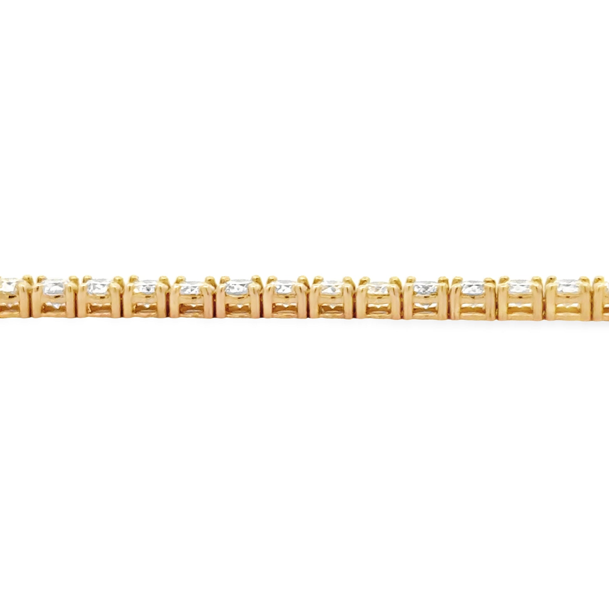 Natural 5.50ct Diamond Tennis Bracelet 18KT Yellow Gold Bids.com