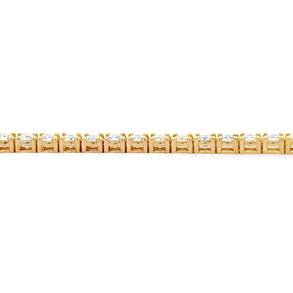 Natural 5.50ct Diamond Tennis Bracelet 18KT Yellow Gold Bids.com