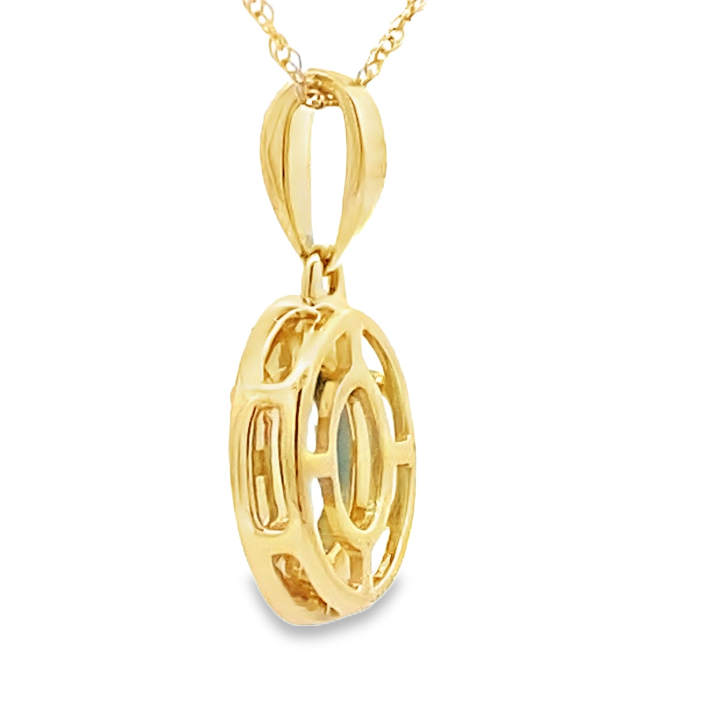 Blue Topaz Diamond Fashion Pendants 10KT Yellow Gold Bids.com
