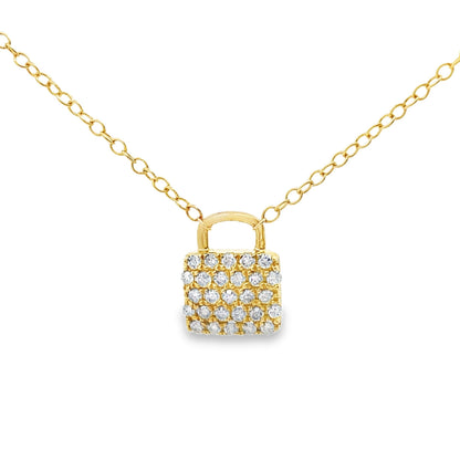 Natural .20ct Diamond Fashion Pendants 10KT Yellow Gold Bids.com